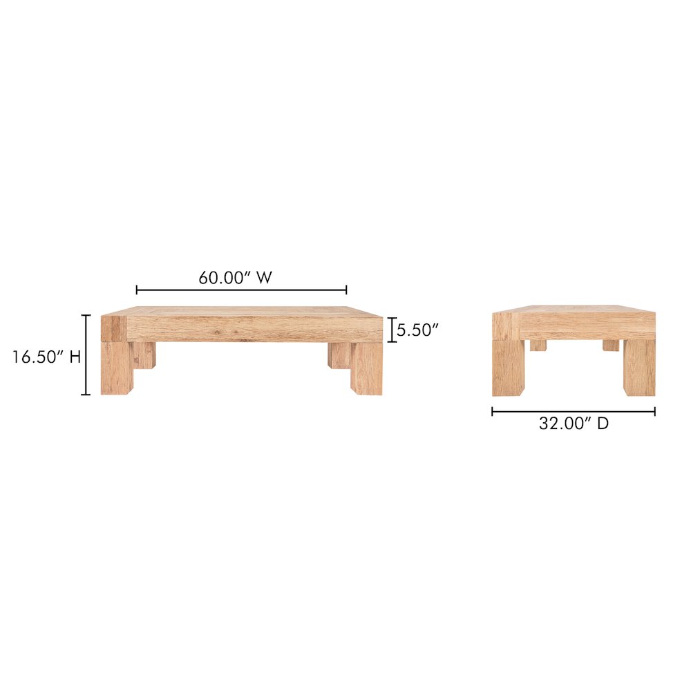 Evander Coffee Table Rectangle Aged Oak. Picture 10