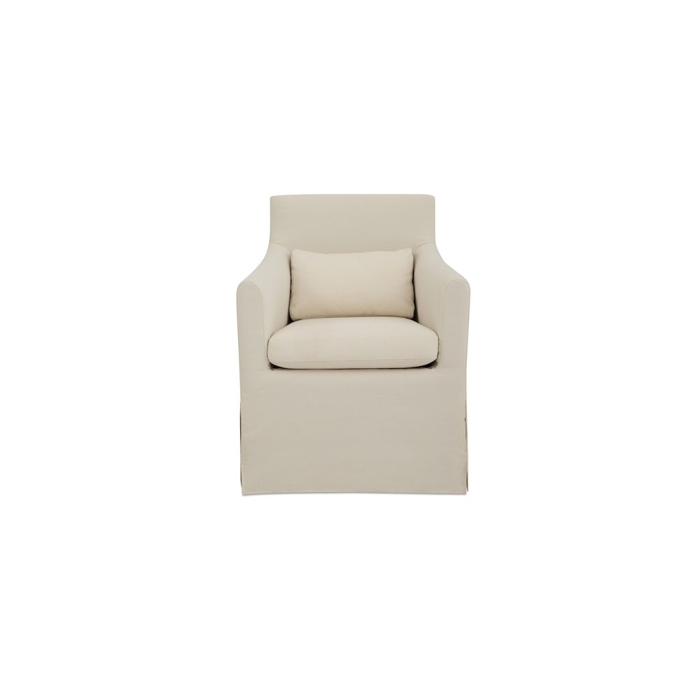 Lydia Outdoor Slipcover Dining Chair Cream. Picture 1