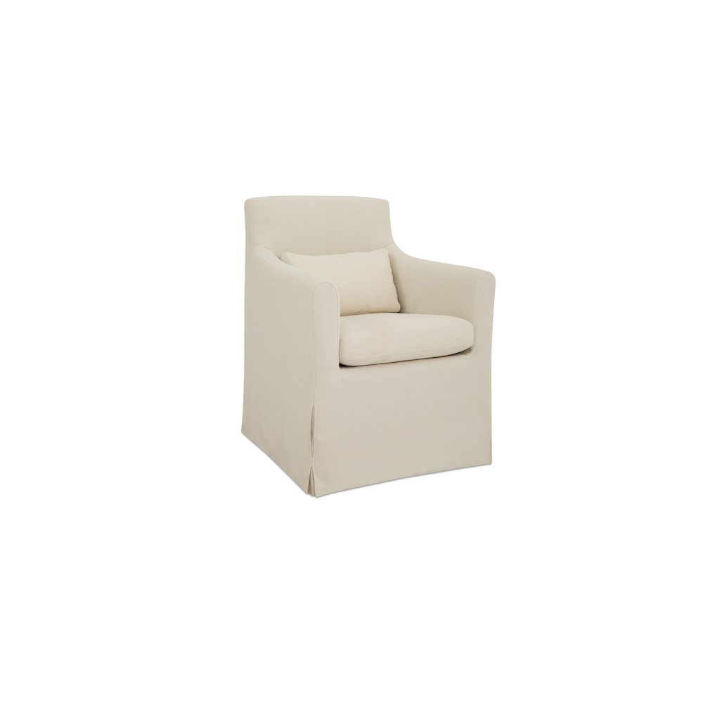 Lydia Outdoor Slipcover Dining Chair Cream. Picture 2