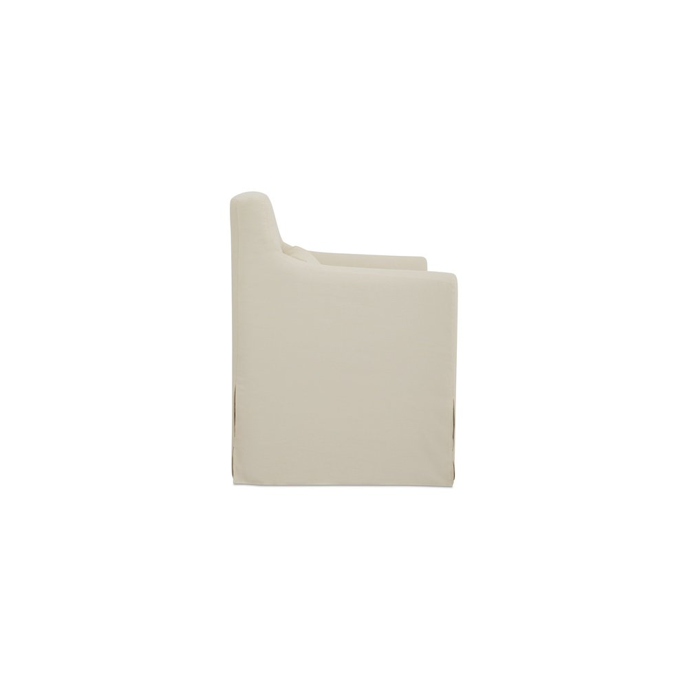 Lydia Outdoor Slipcover Dining Chair Cream. Picture 3