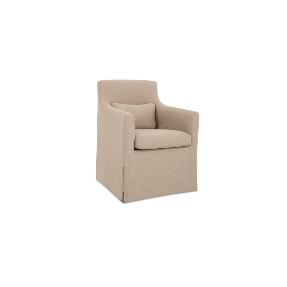 Lydia Outdoor Slipcover Dining Chair Light Brown. Picture 2