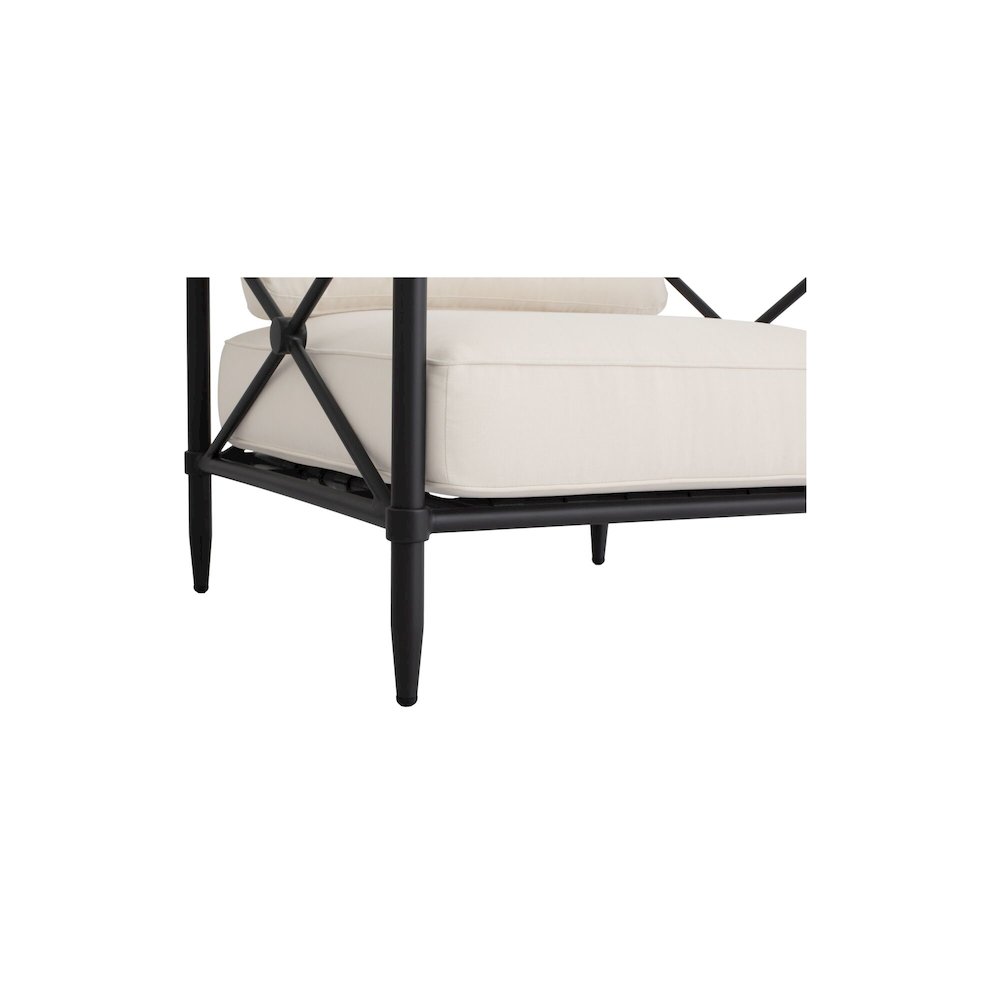 Willow Outdoor Accent Chair Cream. Picture 5