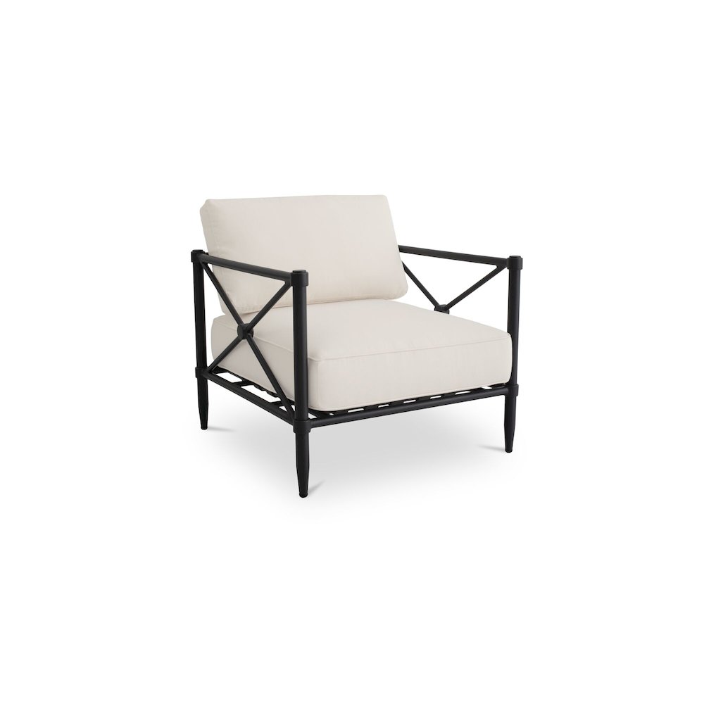 Willow Outdoor Accent Chair Cream. Picture 2