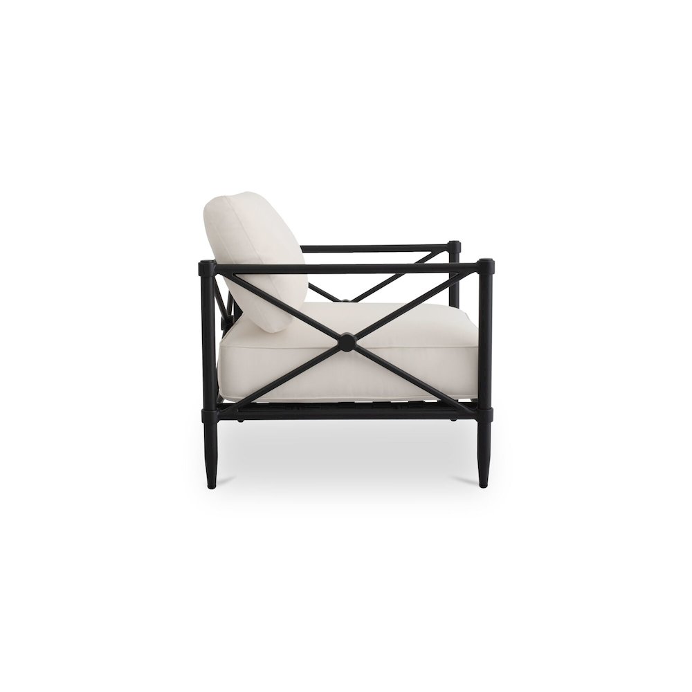 Willow Outdoor Accent Chair Cream. Picture 3