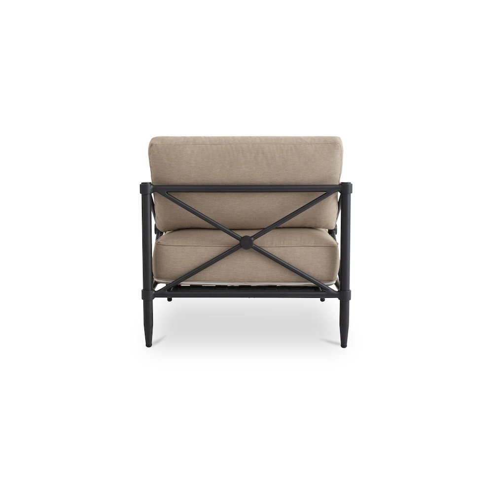 Willow Outdoor Accent Chair Light Brown. Picture 4