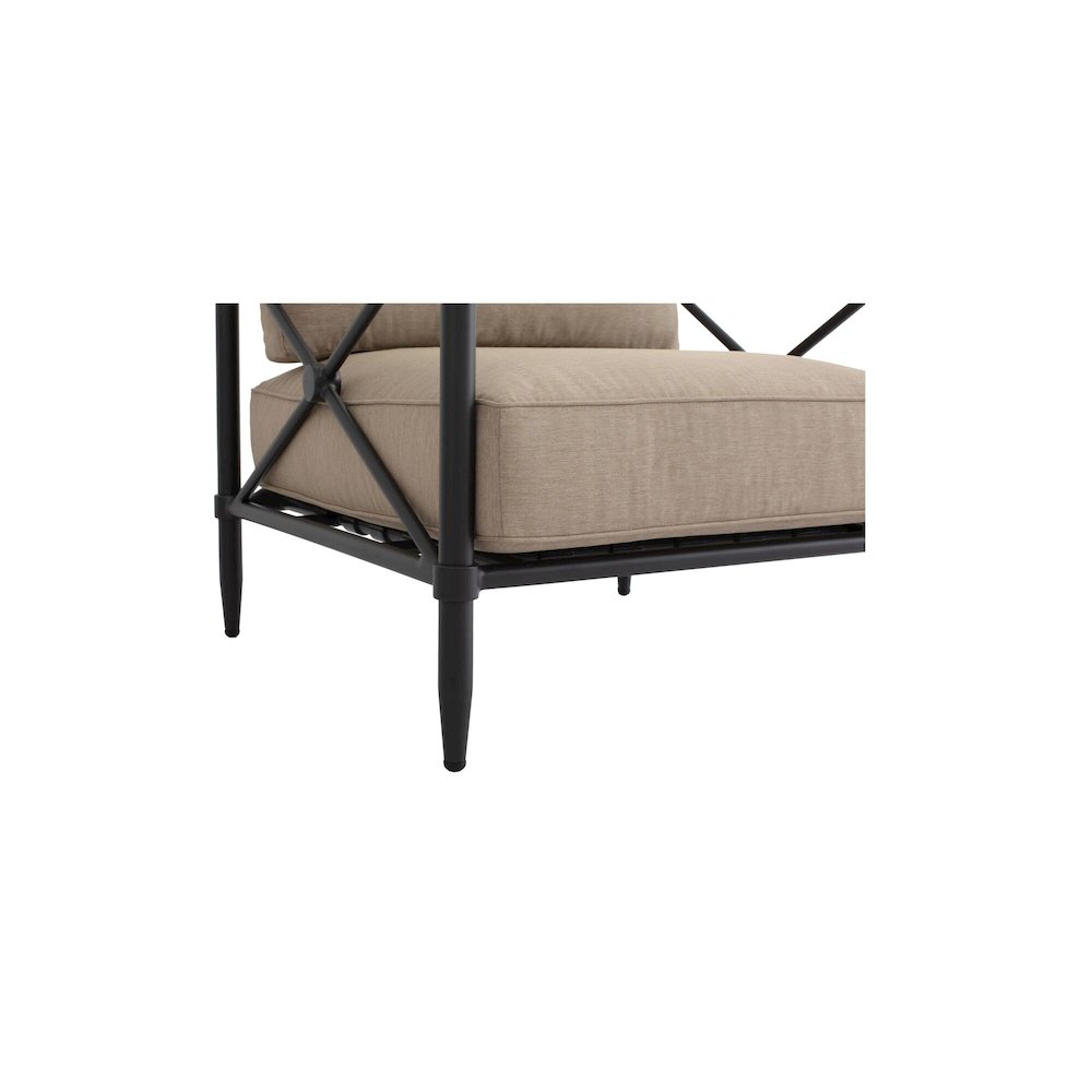 Willow Outdoor Accent Chair Light Brown. Picture 5