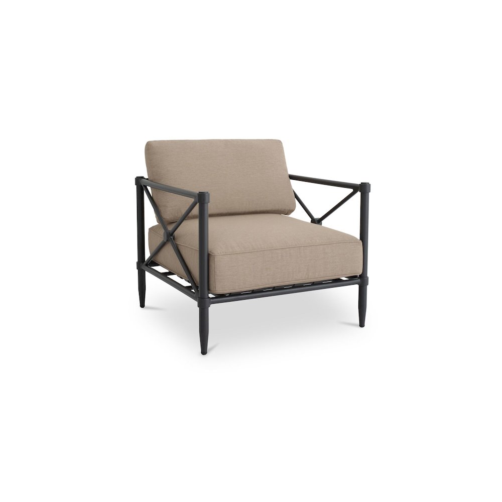 Willow Outdoor Accent Chair Light Brown. Picture 2