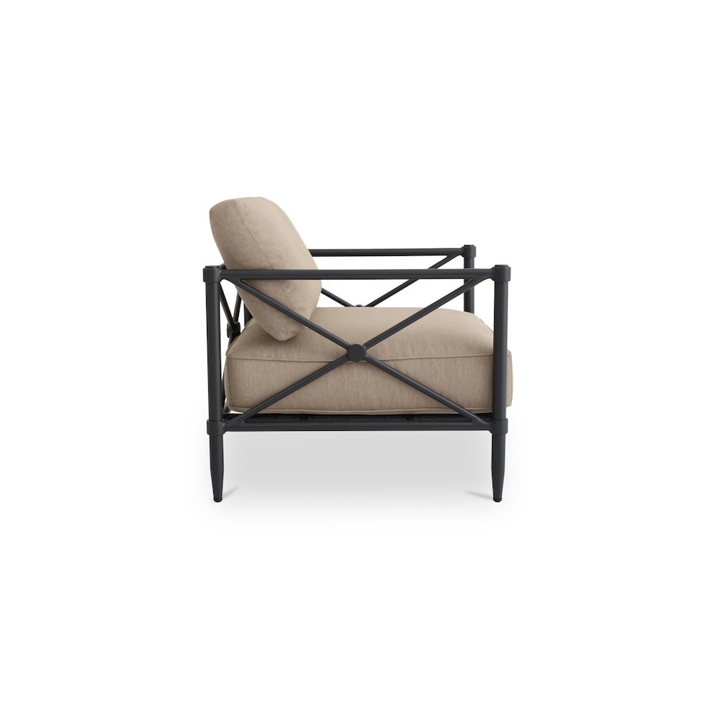 Willow Outdoor Accent Chair Light Brown. Picture 3