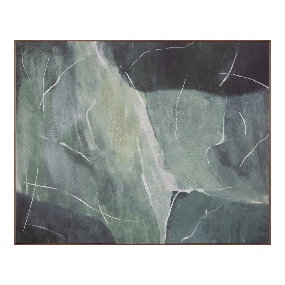Impression Framed Painting Verdant Palette. Picture 1