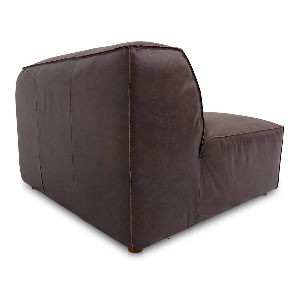 Form Corner Chair Espresso Brown Leather. Picture 2