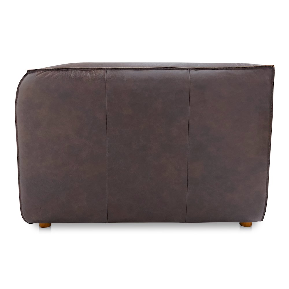 Form Corner Chair Espresso Brown Leather. Picture 4
