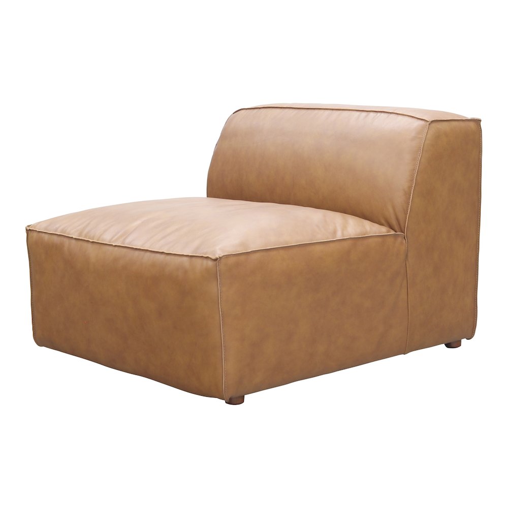 Form Slipper Chair Sonoran Tan Leather. Picture 2