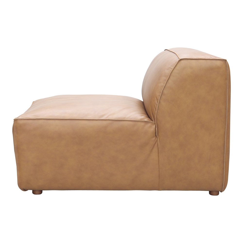 Form Slipper Chair Sonoran Tan Leather. Picture 3