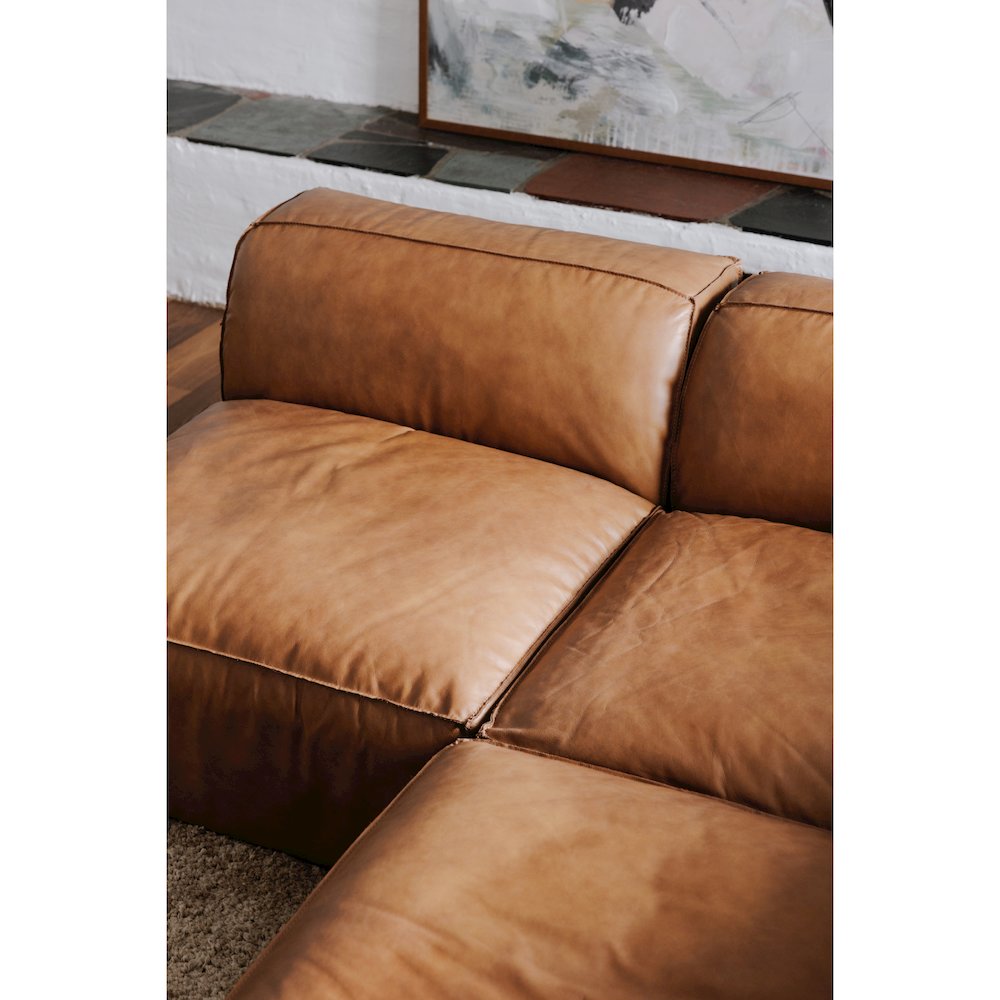 Form Slipper Chair Sonoran Tan Leather. Picture 7