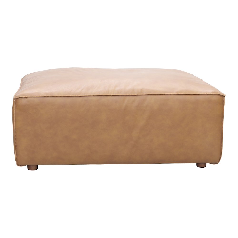 Form Ottoman Sonoran Tan Leather. Picture 1