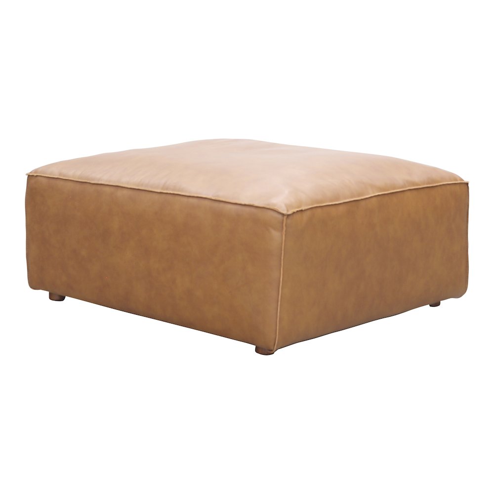 Form Ottoman Sonoran Tan Leather. Picture 2