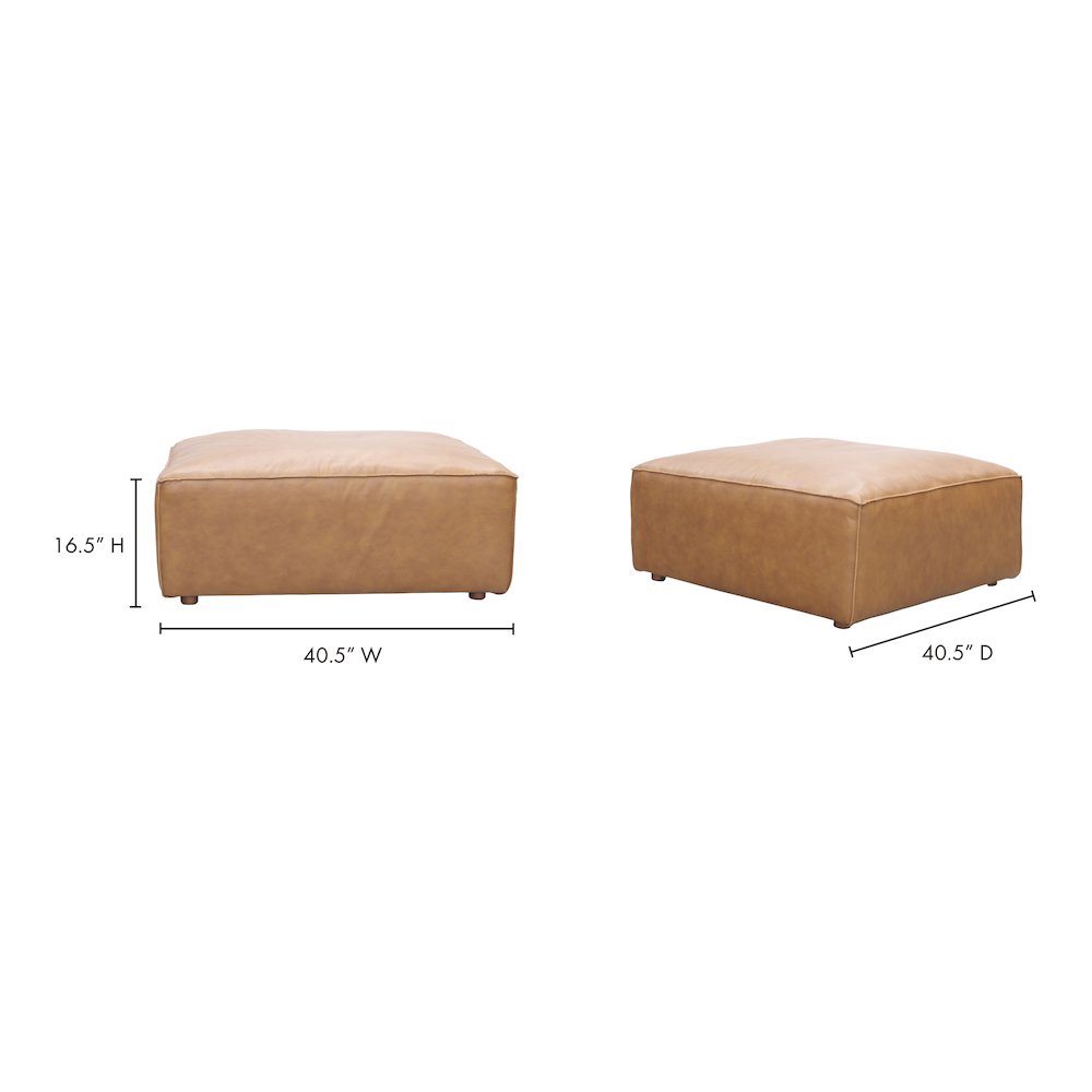 Form Ottoman Sonoran Tan Leather. Picture 10