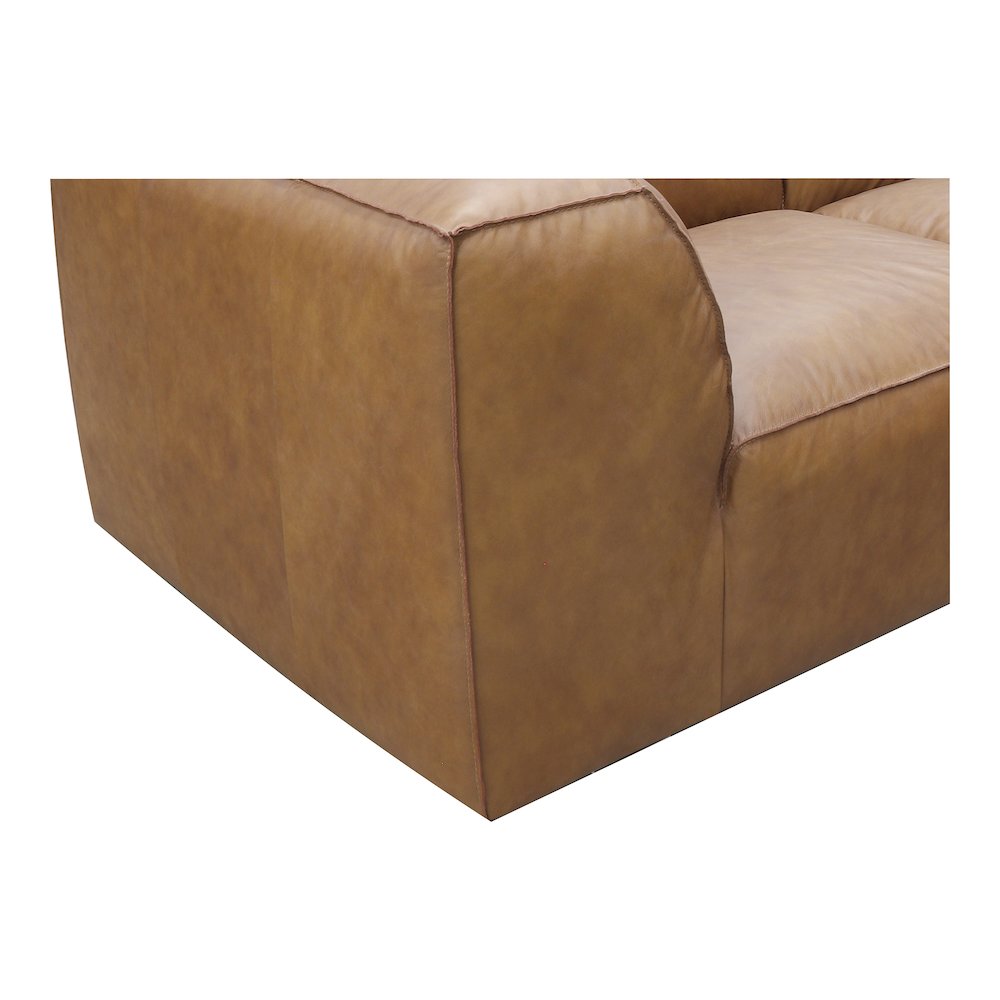 Form Classic L-Shaped Modular Sectional Sonoran Tan Leather. Picture 5