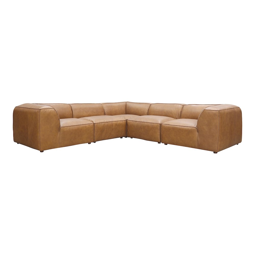 Form Dream Modular Sectional Sonoran Tan Leather. Picture 2