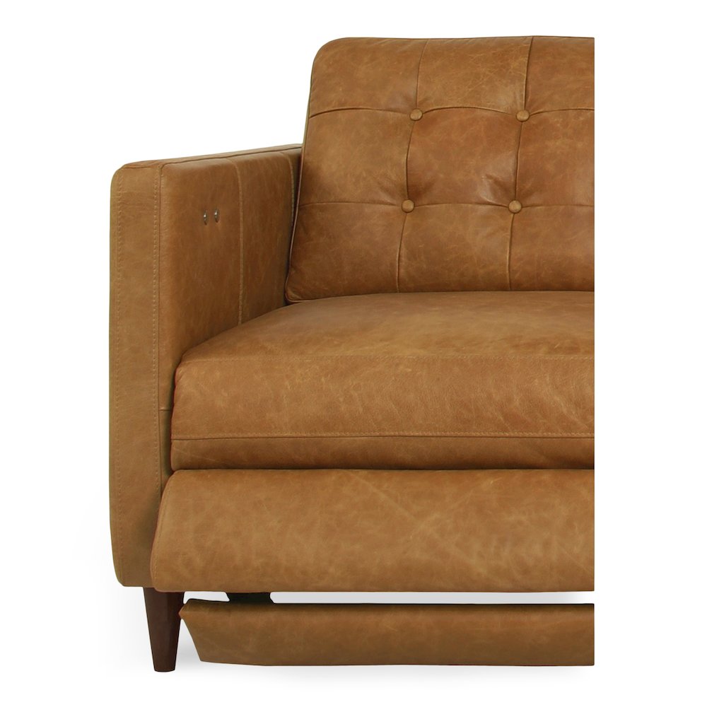 Bridgers Power Recliner Sofa Tan Leather. Picture 6