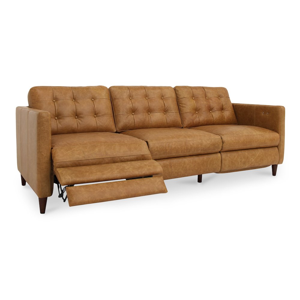 Bridgers Power Recliner Sofa Tan Leather. Picture 2