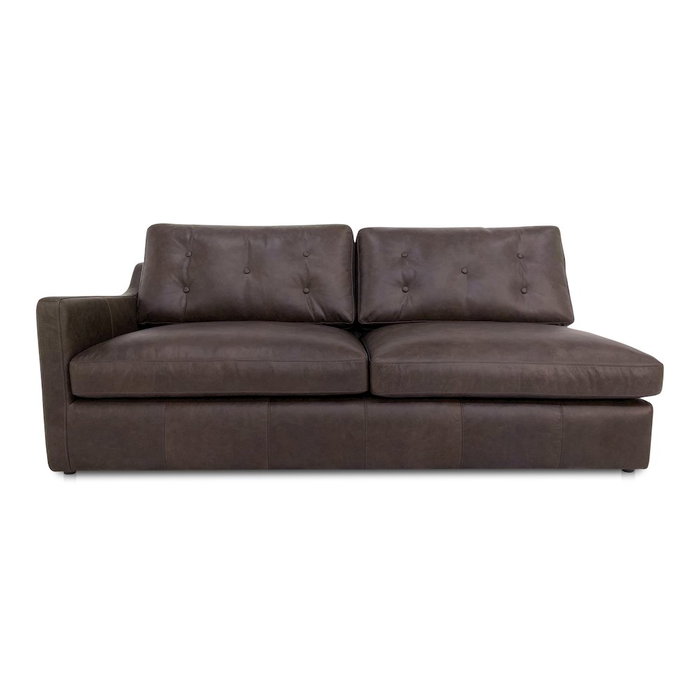 Thurlow Left Arm Facing Sofa Espresso Brown Leather. Picture 1