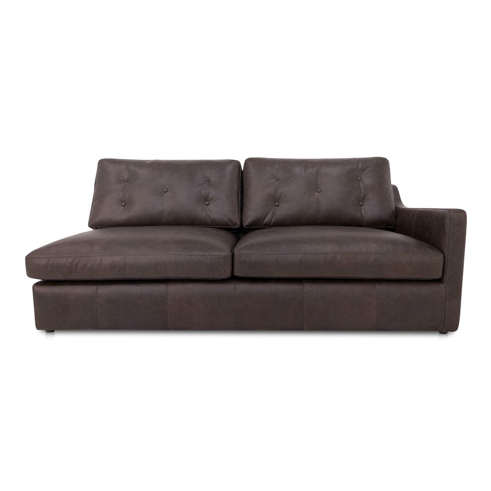 Thurlow Right Arm Facing Sofa Espresso Brown Leather. Picture 1