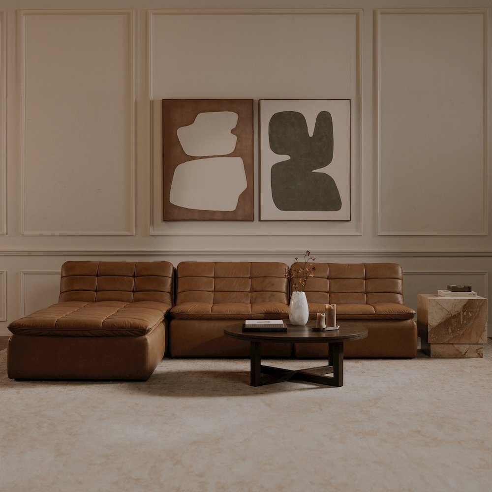 Lino Slipper Chair Tan Leather. Picture 9