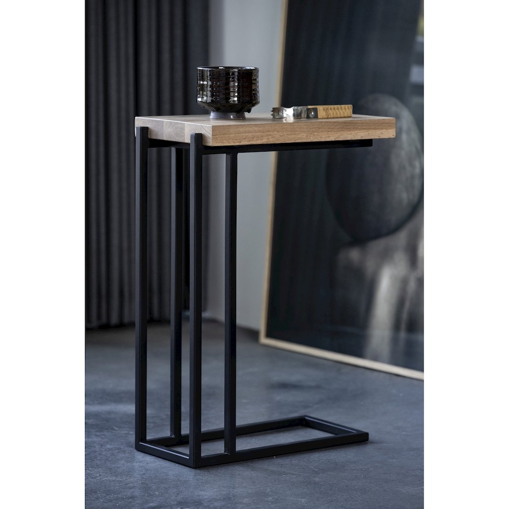 Mila C Shaped Side Table Natural. Picture 9