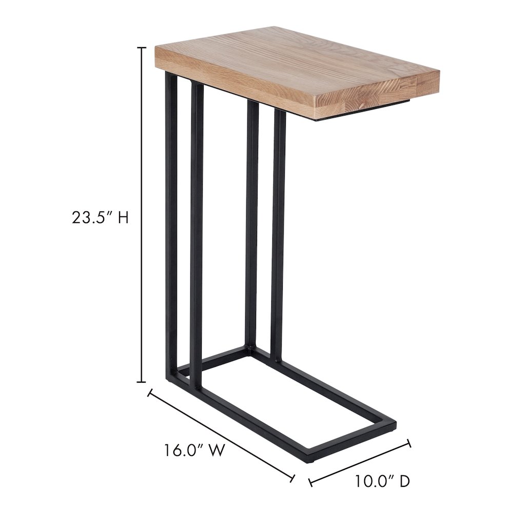 Mila C Shaped Side Table Natural. Picture 10