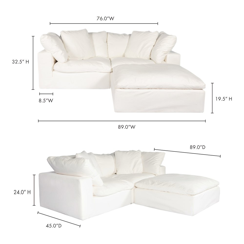 Clay Nook Modular Sectional Cream White. Picture 3