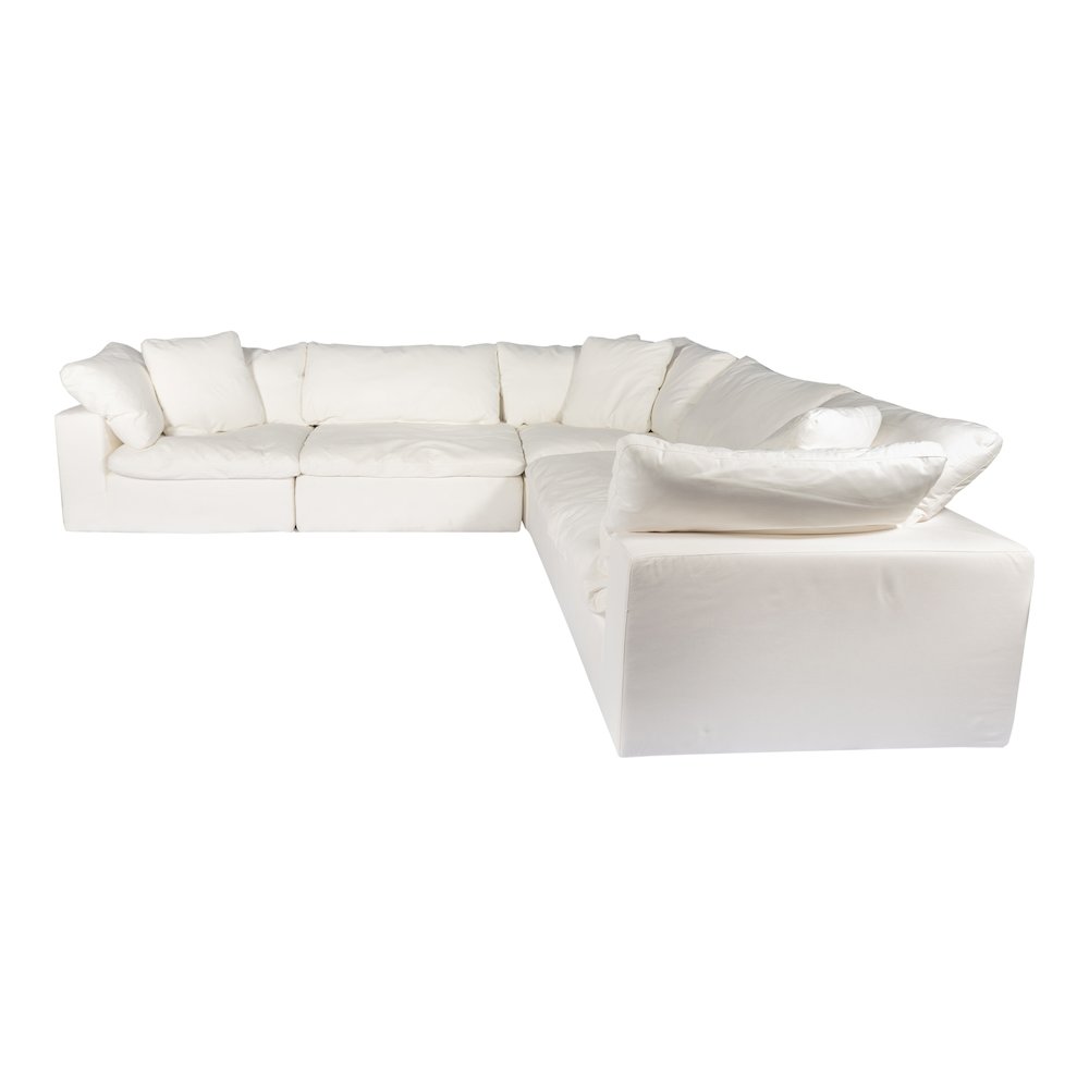 Clay Classic L-Shaped Modular Sectional Cream White. Picture 2