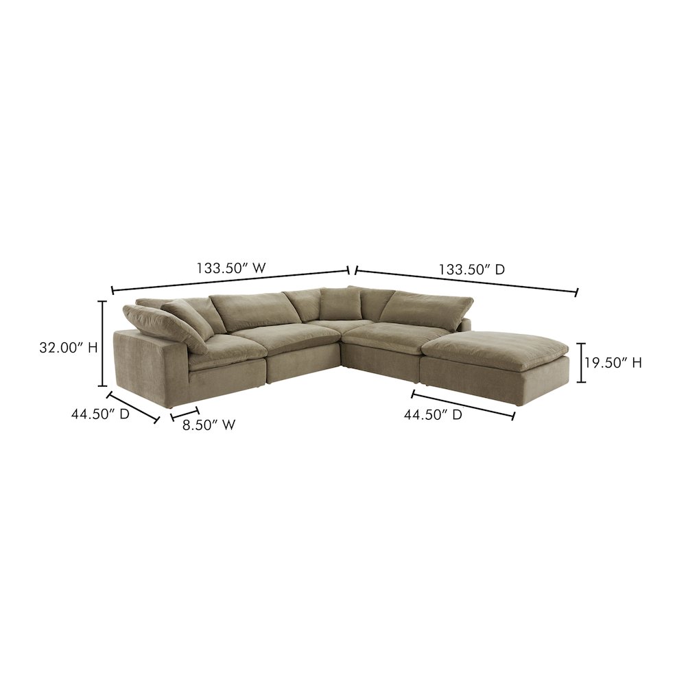 Clay Dream Modular Sectional Desert Sage. Picture 10