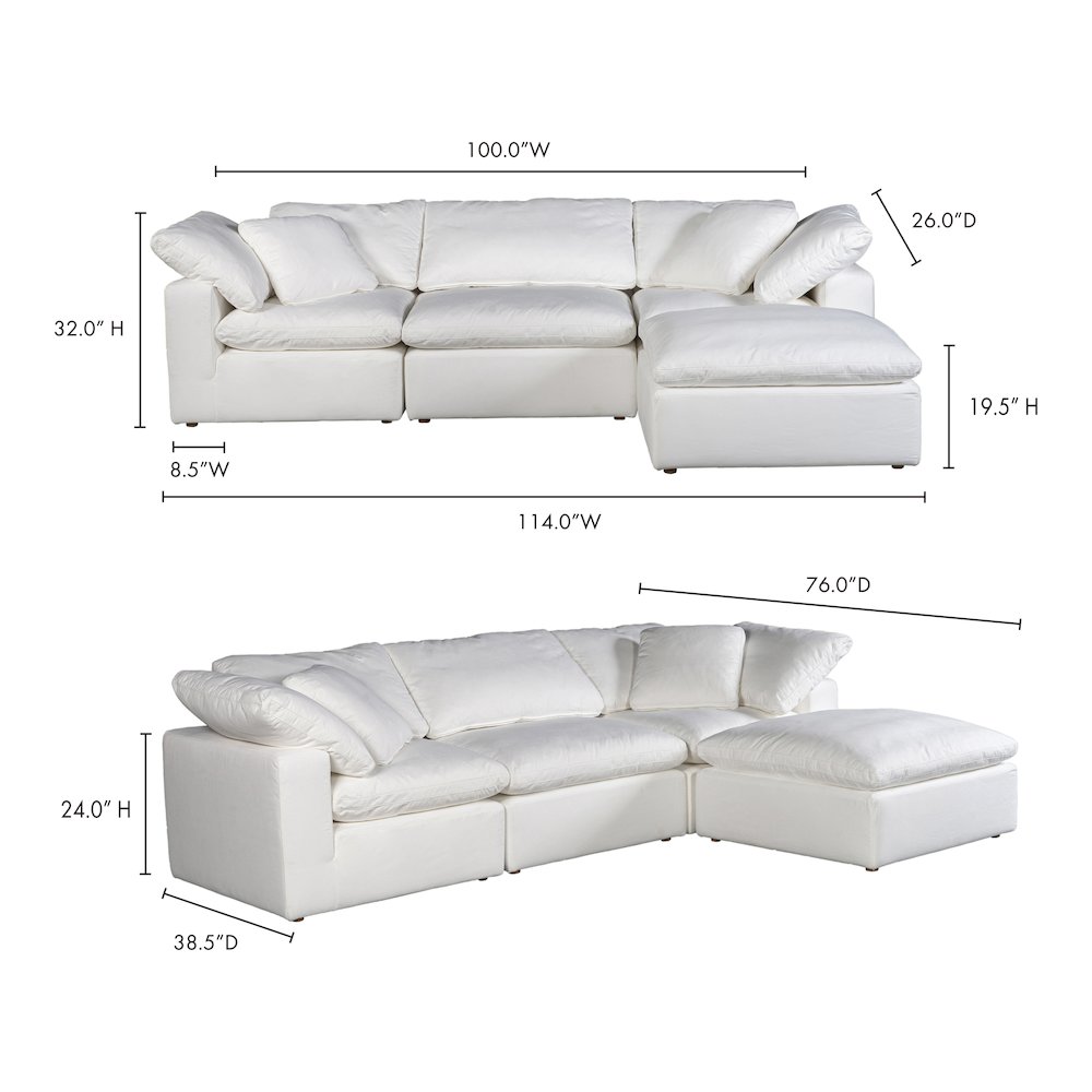Terra Condo Lounge Modular Sectional Cream White. Picture 11