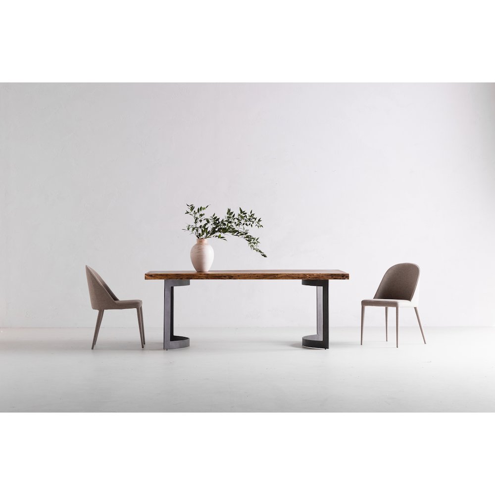 Burton Fabric Dining Chair Light Grey - Set Of Two. Picture 12