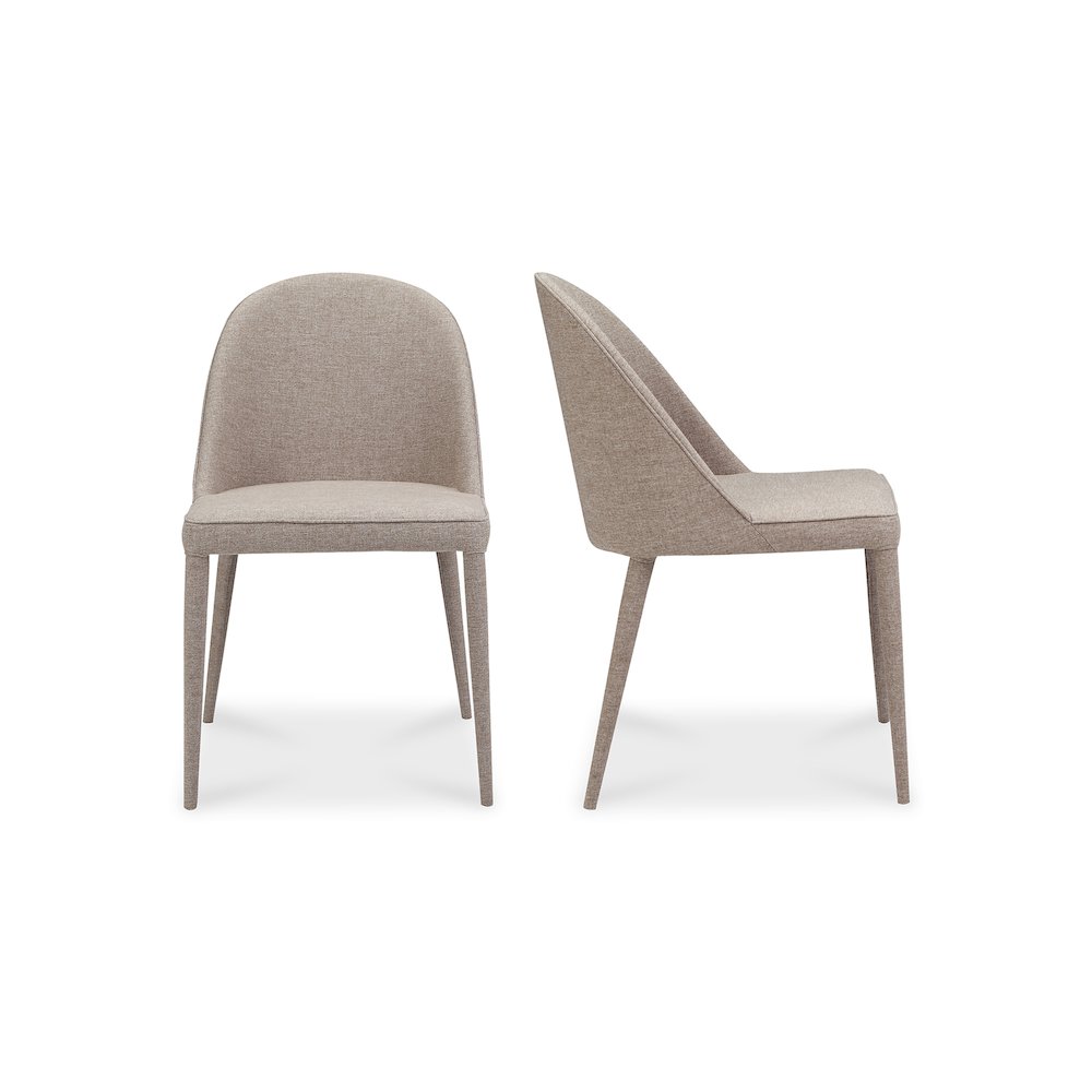 Burton Fabric Dining Chair Light Grey - Set Of Two. Picture 1