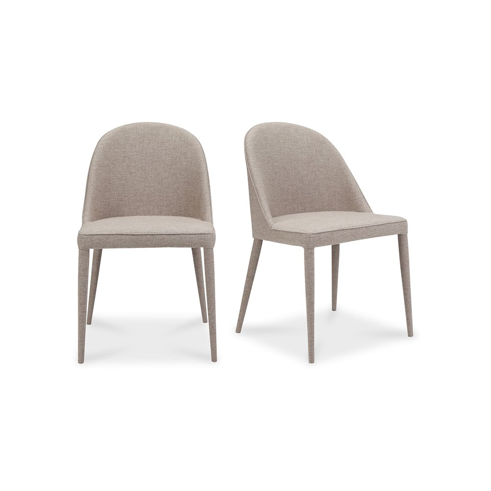 Burton Fabric Dining Chair Light Grey - Set Of Two. Picture 2