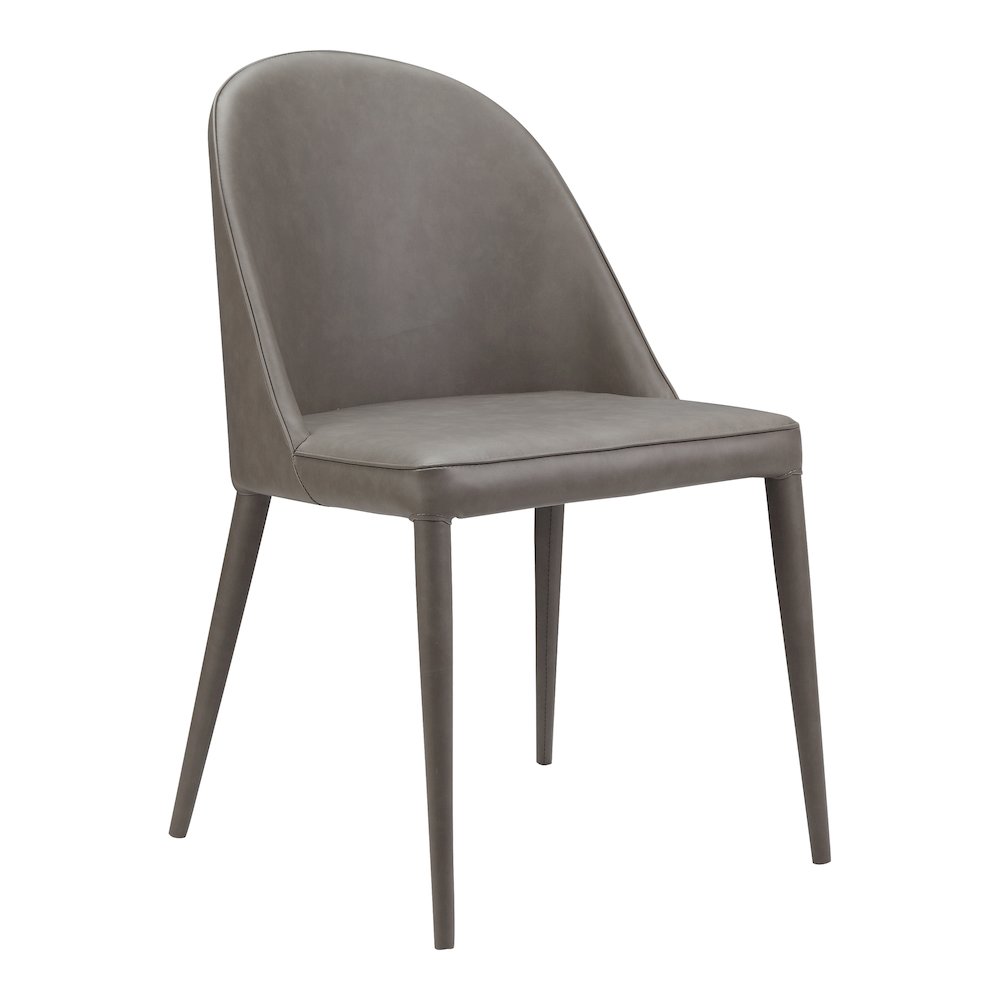 Burton Dining Chair Grey Vegan Leather - Set Of Two. Picture 5