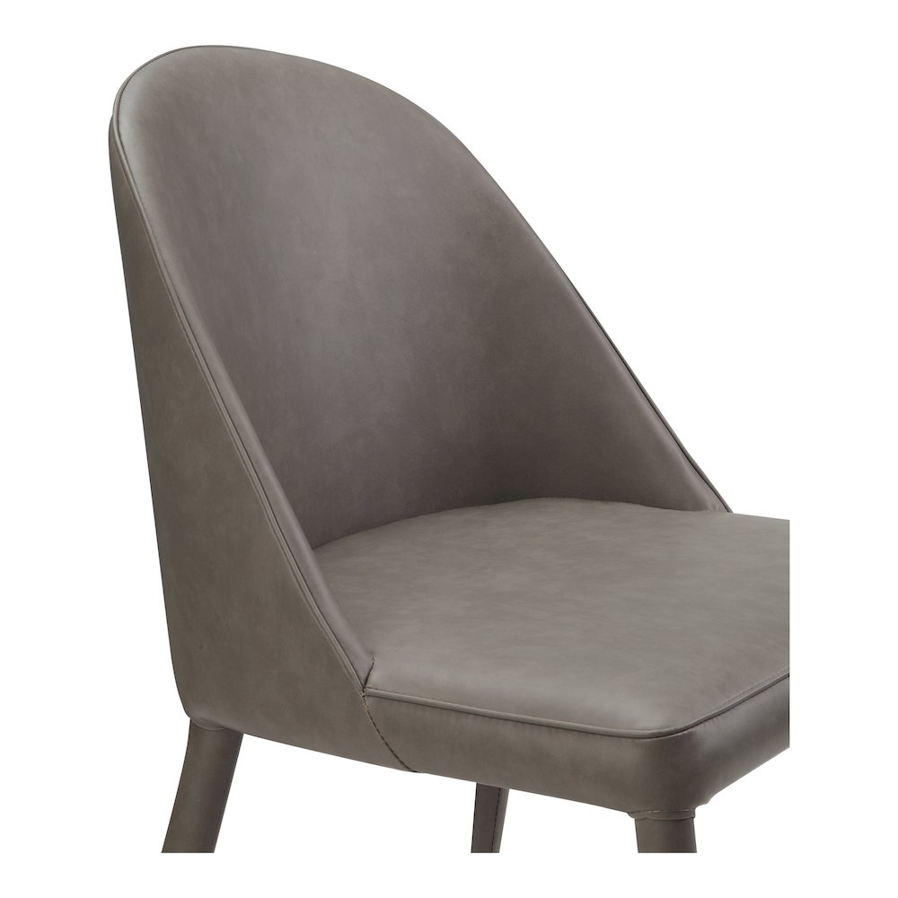 Burton Dining Chair Grey Vegan Leather - Set Of Two. Picture 8