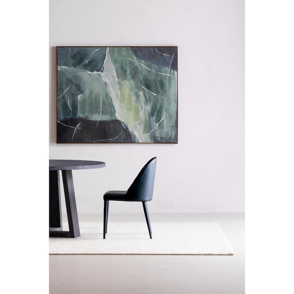 Burton Dining Chair Dark Teal Vegan Leather - Set Of Two. Picture 11