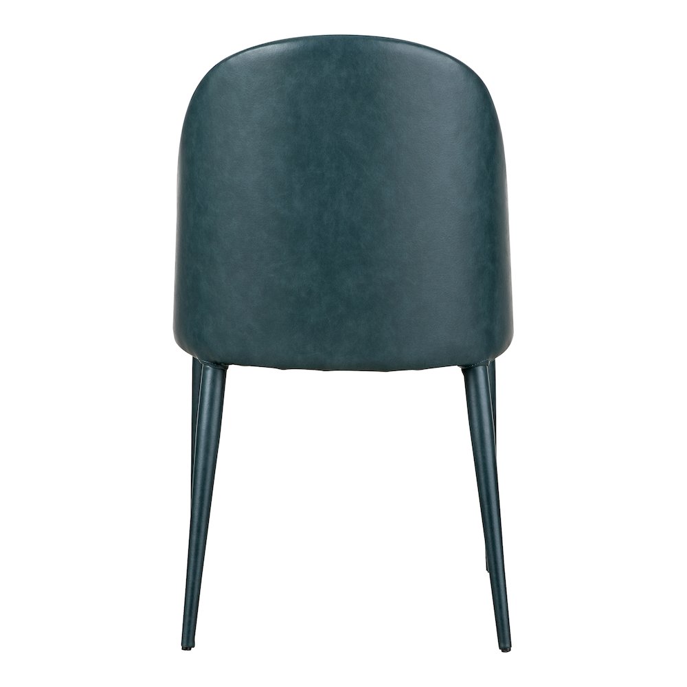 Burton Dining Chair Dark Teal Vegan Leather - Set Of Two. Picture 7