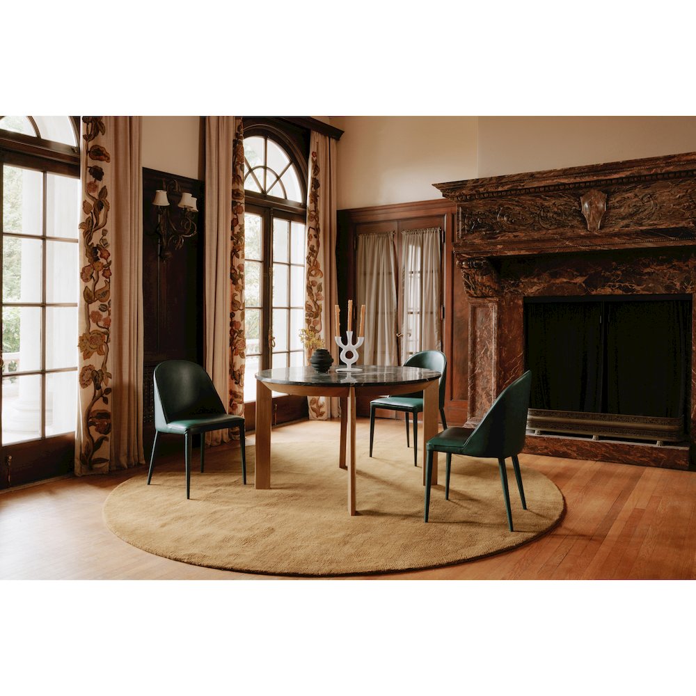 Burton Dining Chair Dark Teal Vegan Leather - Set Of Two. Picture 13
