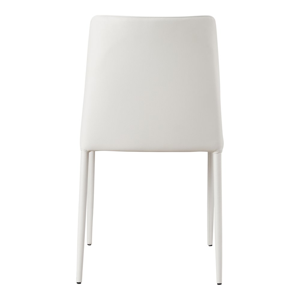 Nora Dining Chair White Vegan Leather - Set Of Two. Picture 7
