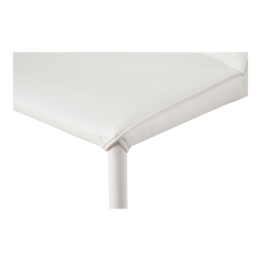 Nora Dining Chair White Vegan Leather - Set Of Two. Picture 8