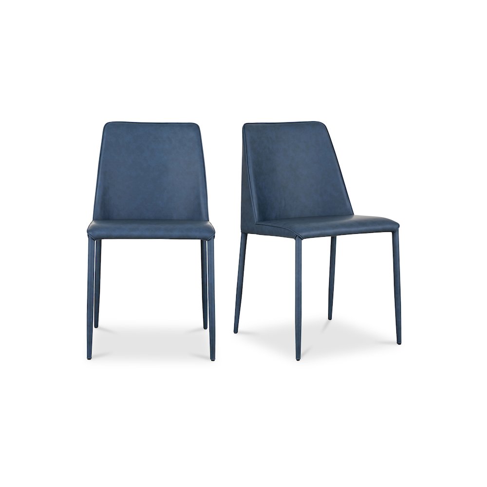 Nora Dining Chair Ocean Cavern Grey Vegan Leather - Set Of Two. Picture 1
