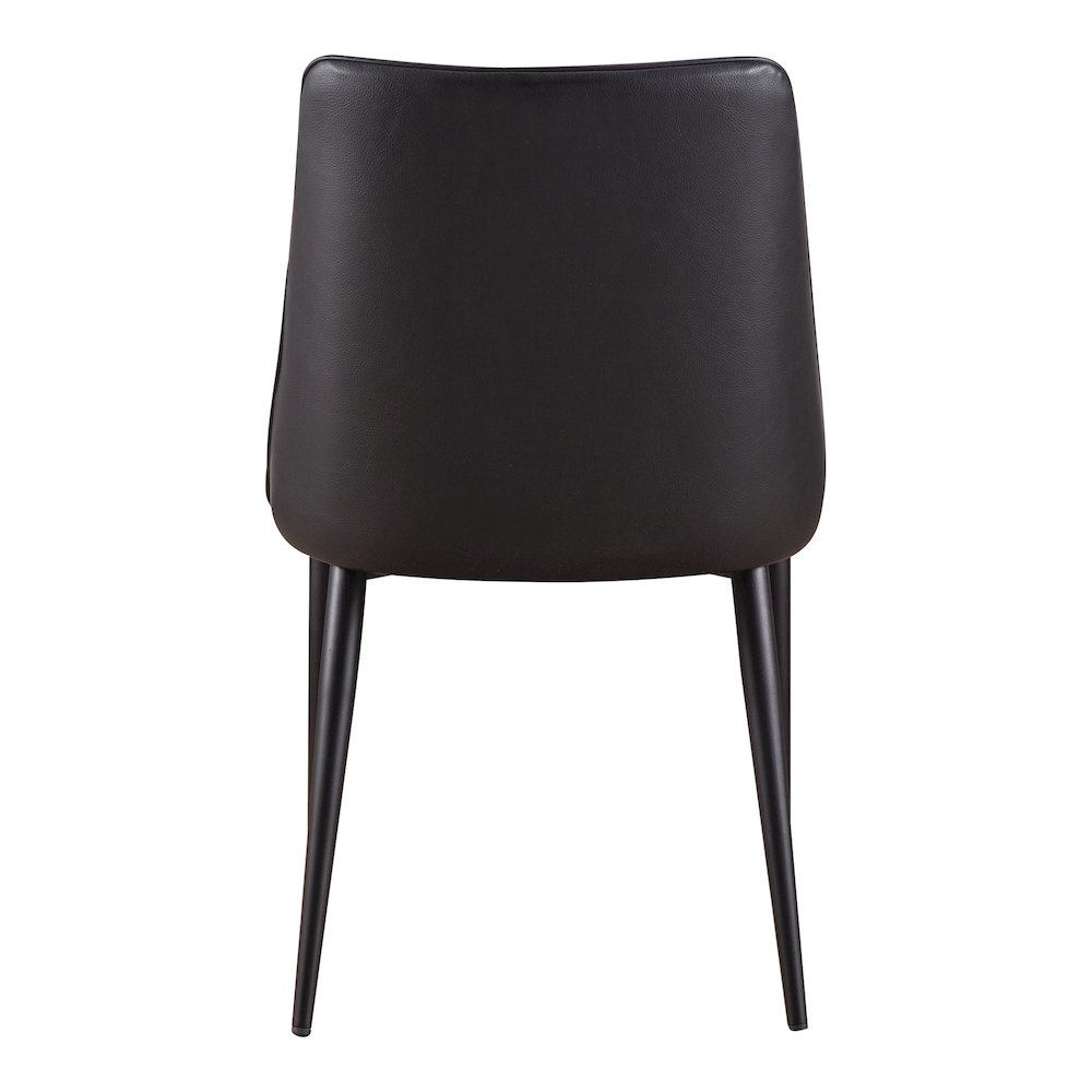 Lula Dining Chair Black Vegan Leather - Set Of Two. Picture 7