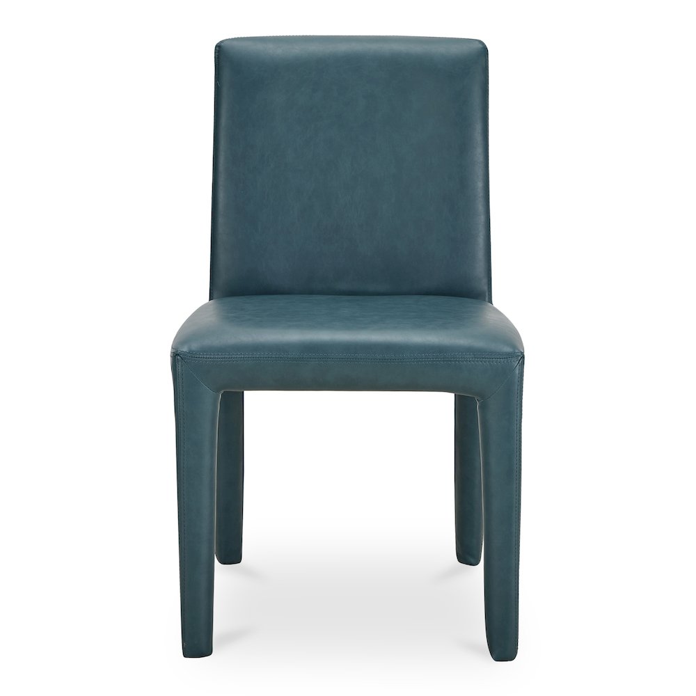 Monte Dining Chair Teal Vegan Leather - Set Of Two. Picture 3