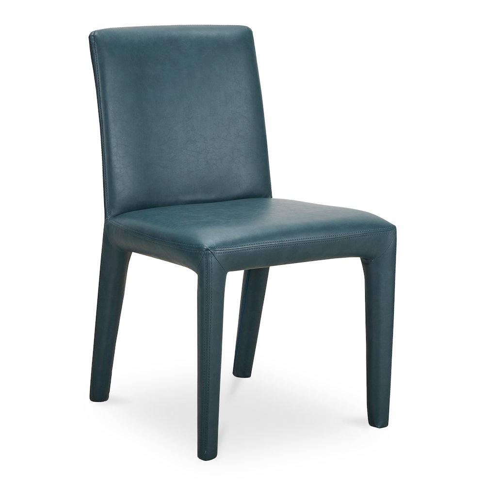 Monte Dining Chair Teal Vegan Leather - Set Of Two. Picture 4