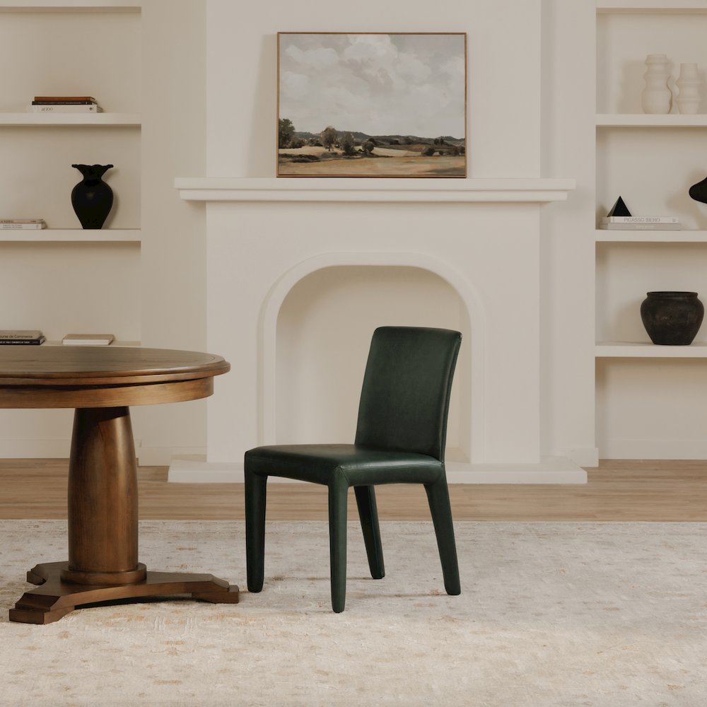 Monte Dining Chair Teal Vegan Leather - Set Of Two. Picture 8