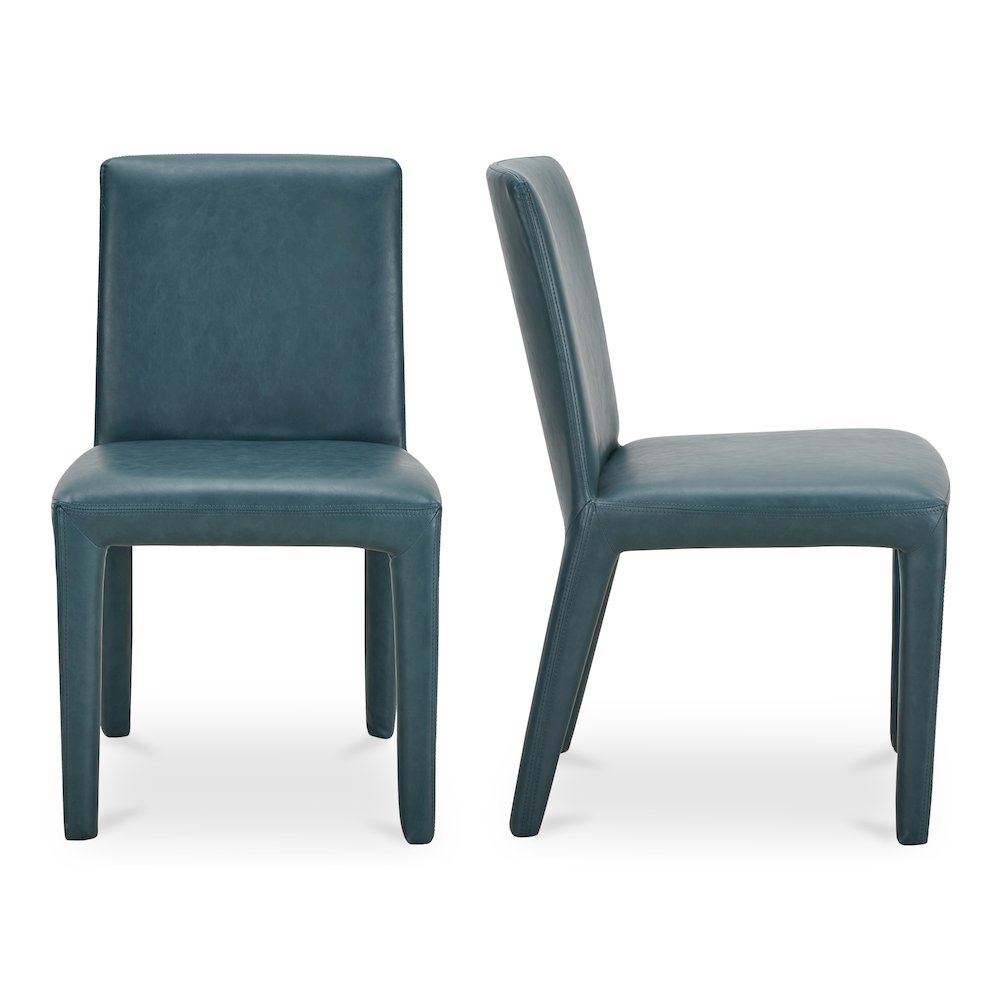 Monte Dining Chair Teal Vegan Leather - Set Of Two. Picture 2